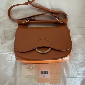 Sancia Tan Leather Crossbody Bag
